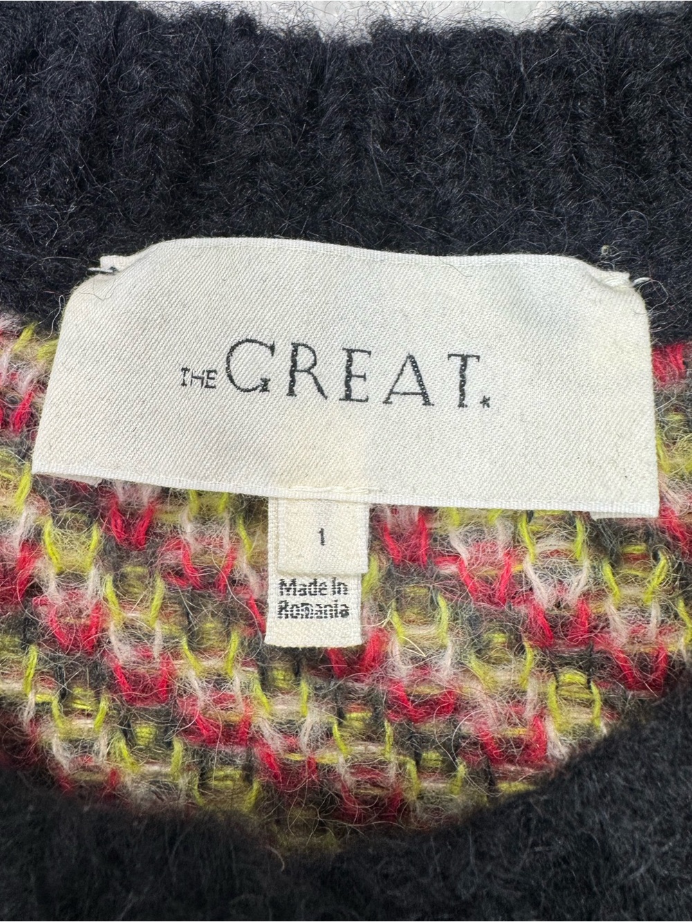 The Great The Carousel Cardigan Black Heirloom Rose Size 1 / Small - Picture 9 of 12